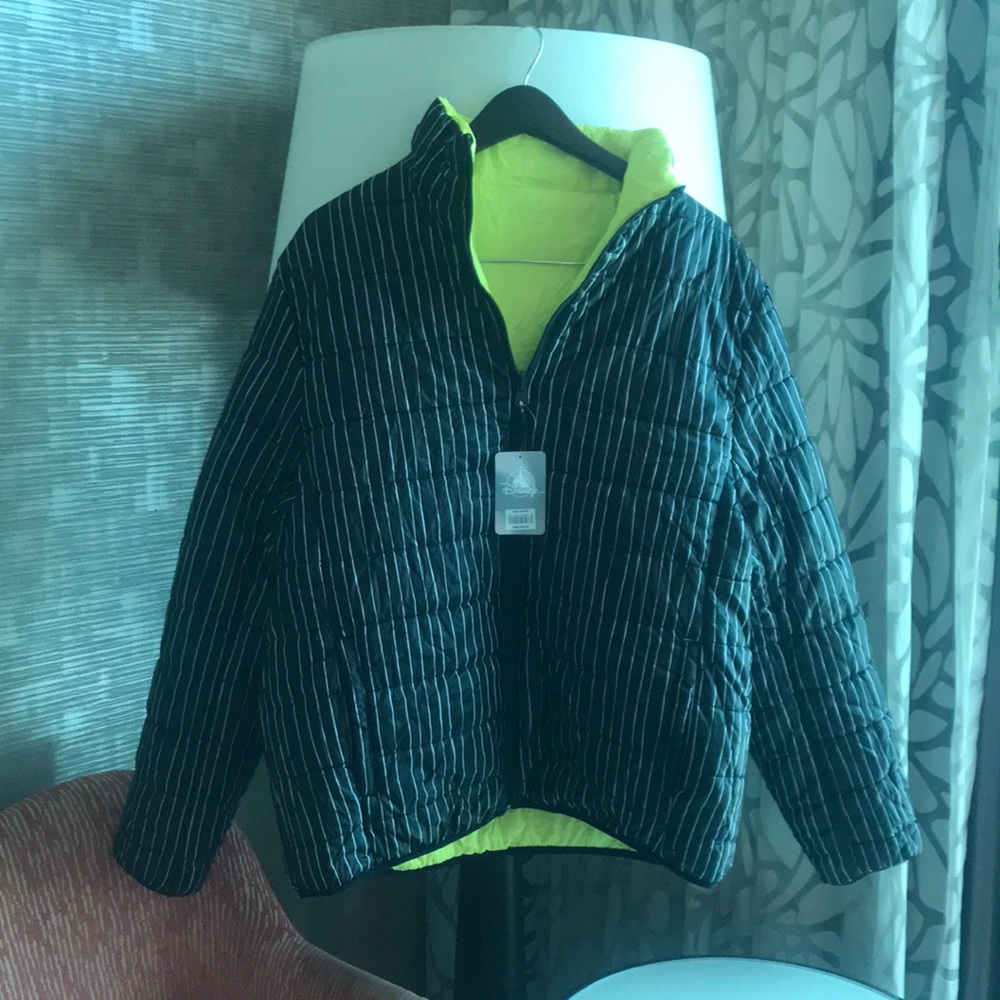 Disney Parks Nightmare Before Christmas Reversible Puffy Jacket New With Tags L